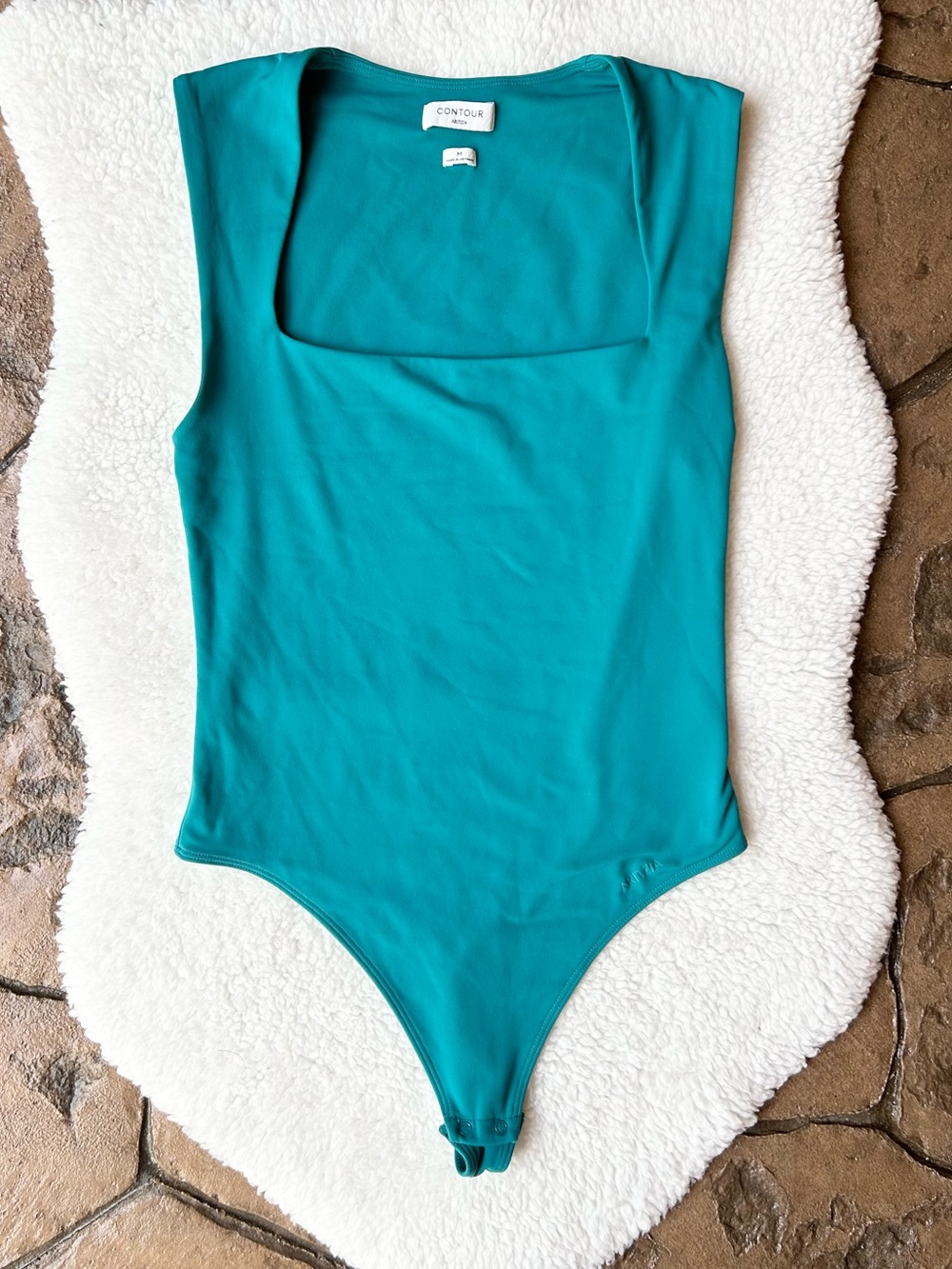 Aritzia Contour Teal Sleeveless Bodysuit